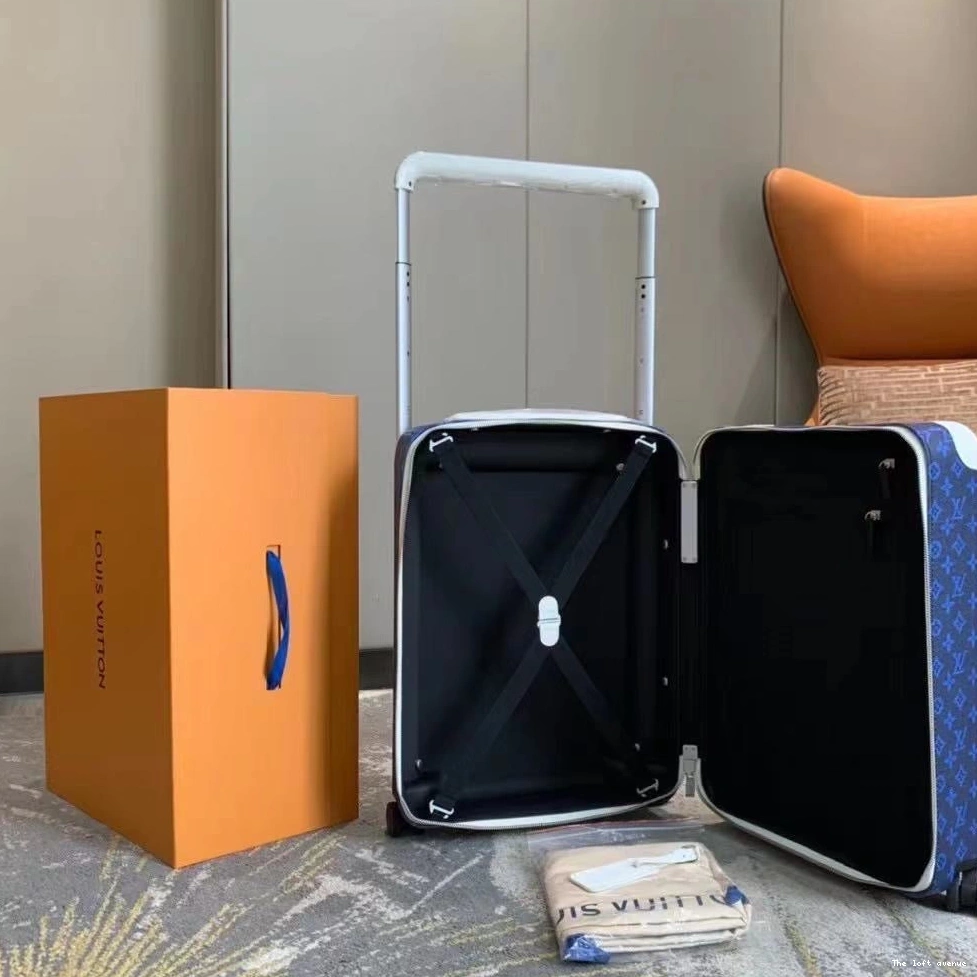 55 SUITCASE CUSTOM 37L MONOGRAM BLUE HORIZON 0729